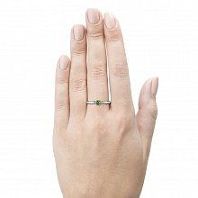 Кольцо с хромдиопсидом