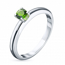 Кольцо с хромдиопсидом